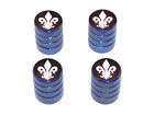 Fleur de Lis   Saints Tire Rim Valve Stem Caps   Blue