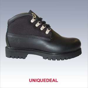 NEW KINGSHOW MENS 6 PREMIUM BLACK WORK BOOTS LEATHER  