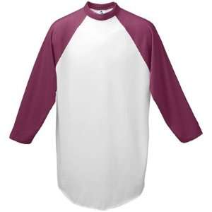  Augusta Athletic Wear Youth Baseball Jersey WHITE/ MAROON 