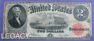 1917 $2.00 UNITED STATES LEGAL TENDER LARGE NOTE (PY+  
