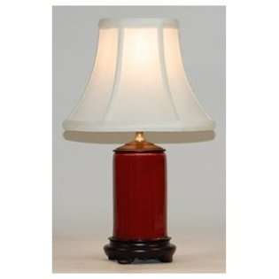 East Enterprises Small Red Porcelain Accent Table Lamp 