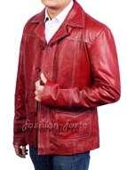   leather coat wear by Brad Pitt *XS   5XL* *Sale* In Faux Leather $75