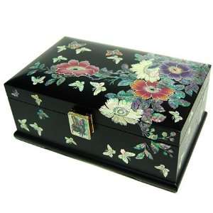   jewelry case, handmade mother of pearl gift, wild flowers 2 Home