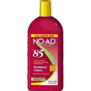  No AD Sunblock Lotion SPF 85 16 oz (Quantity of 3) Health 