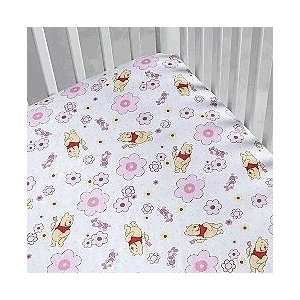  Pooh Baby Girl Crib Sheet ~ Pink Baby