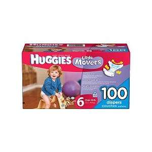  Huggies Little Movers Diapers   Size 6   100 Ct Toys 