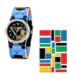   Wan Kids Watch with Obi Wan Toy and Lego Brick Stickers Toys & Games