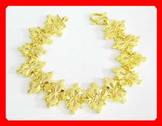 QUALITY 18k 22k 24k Pure Yellow Real Gold Plate Jewelery CHARM BANGLE 