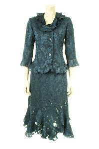 Navy Lace Skirt Suit, Sizes 12 to 24  