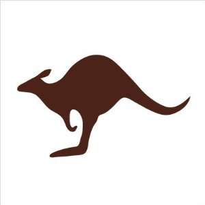 Silhouette   Kangaroo Stretched Wall Art Size 12 x 12, Color Brown