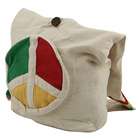 e4Hats Rasta Cotton Peace Sling Shoulder Bag Off White