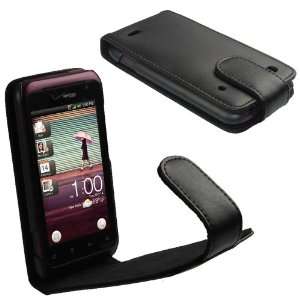  igadgitz Black Leather Case Cover Holder for HTC Rhyme 