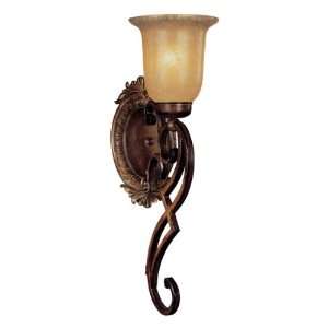   20 Belcaro Walnut Wall Sconce with Aged Champagne Glass 5941 126