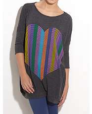 Grey (Grey) Layers Paris Psychedelic Heart Jumper  240528504  New 