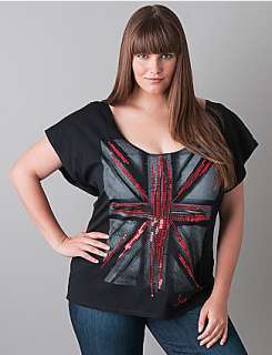   product,entityNameSequined British flag tee by Seven7