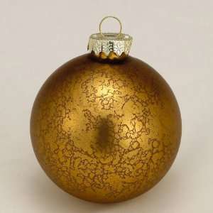  Club Pack of 16 Posh Crackled Matte Gold Glass Ball 