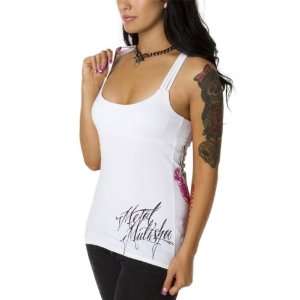  Metal Mulisha Truss Womens Tank Racewear Shirt   White 