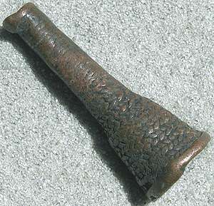 lost wax cast tubular brass african bead tiv nigeria 8  