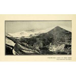  1912 Print Panoramic View Bingham Canyon Utah Mountain 