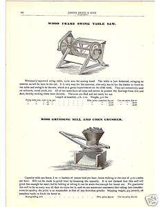 ROSS GRINDING MILL CORN CRUSHER 1900 ANTIQUE CATALOG AD  