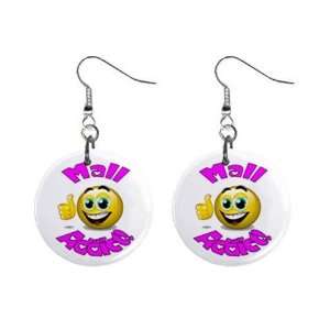  Mall Addict Novelty Dangle Button Earrings Jewelry 1 inch 