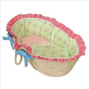    Personalized Moses Basket in Cha, Cha, Cha Size Doll Baby