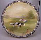   Hanging Plaque w/2 Hunting Dogs & Enamel Border M in Wreath #47