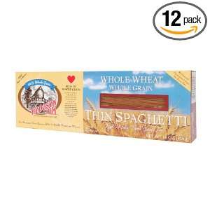 Hodgson Mill Whole Wheat Thin Spaghetti, 16 Ounce (Pack of 12)  