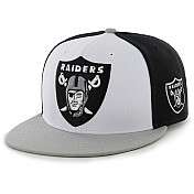 Mens 47 Brand Oakland Raiders Tri Color Colossal Structured Snapback 