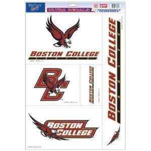 Boston College Eagles Decal Sheet Car Window Stickers Cling  
