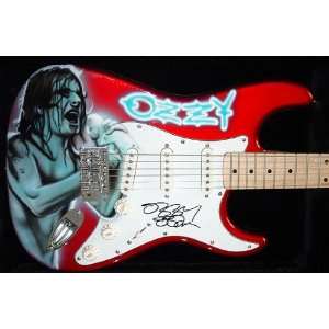    OZZY OSBOURNE Autographed CUSTOM AIRBRUSHED Guitar 