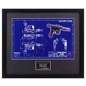    Blueprint Lithograph Replica   Han Solo Blaster Toys & Games