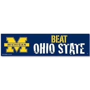 Michigan Wolverines  Beat Ohio State  Car Auto Bumper Strip Sticker 
