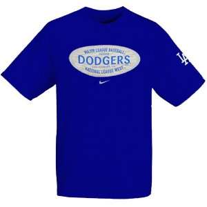  Nike Los Angeles Dodgers Classic Blue Label T shirt 