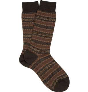    Socks  Casual socks  Merino Wool Blend Fair Isle Socks