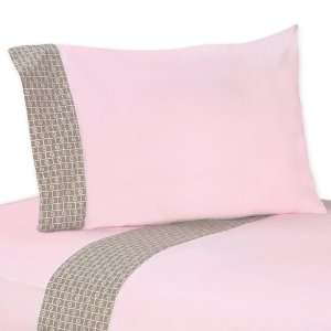 pc Twin Sheet Set for Pink and Brown Mod Elephant Bedding Collection 