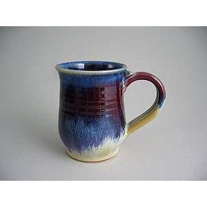  Handmade pottery short coffee mug  berries and cream Jason 