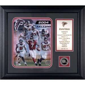  Atlanta Falcons Framed 2004 NFL Team Photograph with Team 