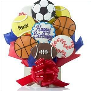  Sports Fan Birthday 12 cookie bouq   Unique Gift Idea 