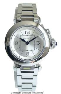 Beautiful Ladies CARTIER MISS PASHA Stainless Steel wristwatch NEW 