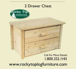 Drawer Chest, Cedar Rustic Log Furniture Dresser  
