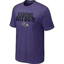 Nike Baltimore Ravens Just Do It T Shirt   Team Color   