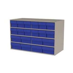 Cabinet,stackable,20 Blue Bin Drawers   AKRO MILS