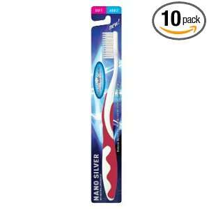 Mouth Watchers Antibacterial Nano silver Toothbrushes, Adult Red   1 
