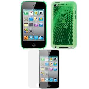  GTMax Melody Green Gel Cover Case + LCD Screen Protector 
