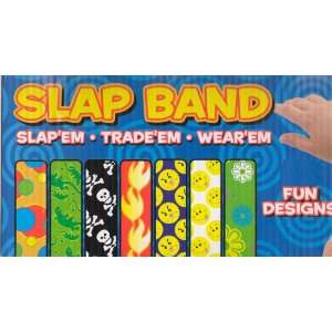  Slap Band Toy (16 Various Designs) (6 Pack) Toys & Games