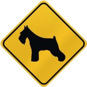  ONLY  STANDARD SCHNAUZER  CROSSING SIGN DOG