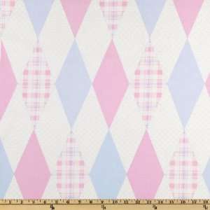   Nest Large Argyle Blue/Pink Fabric By The Yard Arts, Crafts & Sewing