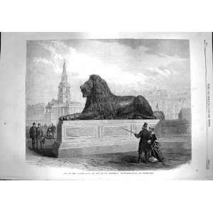  1867 Bronze Lion Nelson Monument Trafalgar Square