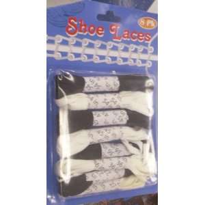 Shoe Laces (8) Pair 4 white 4 black